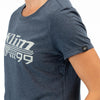 High-resolution studio image of Klim Foundation Tri-Blend Tee (Womens); showing tee fit, printed graphics, and crew neckline; SKU 3567-000-110-277