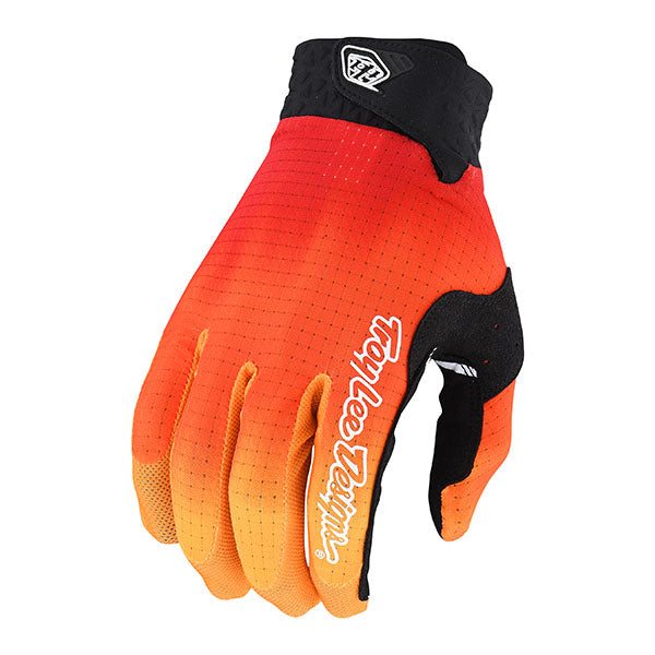 Product image of 9 Troy Lee Designs Air GLOVE JETFUEL BLKRED 01 cb5a77 94d6 4228 a4dd a1f3c7b540 motocross gloves showing fit, construction, and colorway | Available at BTO Sports