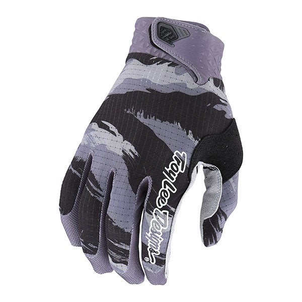 Product image of  11 Troy Lee Designs Air GLOVE BRUSHEDCAMO BLKGRY 01 daf595ef 7f3d 44cd bf8a 2405b1c6667f motocross gloves showing fit, construction, and colorway | Available at BTO Sports
