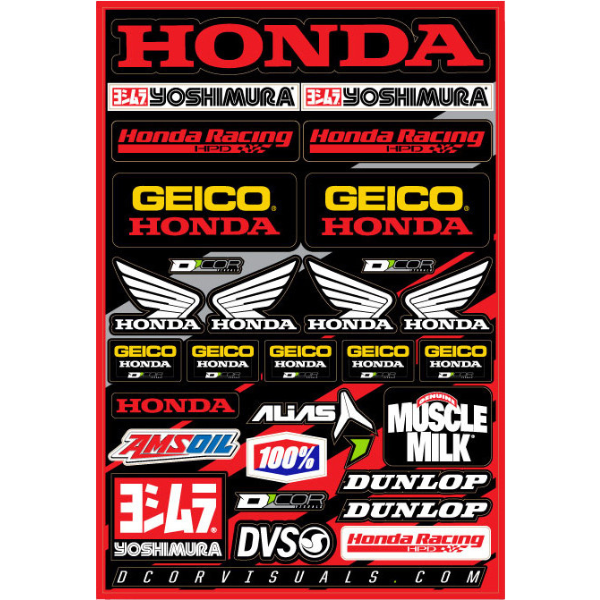 D'Cor Visuals - Geico Honda Sticker Sheet