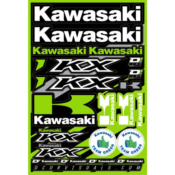 D'Cor Visuals - Kawasaki Sticker Sheet