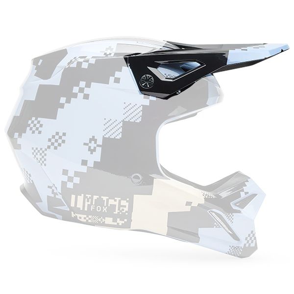 Fox Racing V1 Digi Image Helmet Visor in Light Slate Blue (SKU: 36519-223-M), replacement peak for the V1 Digi Image Helmet