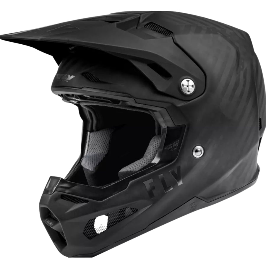 studio product photo of Fly Racing in Black for motocross helmet, dirt bike, motocross, off road. SKU 73-442XS.