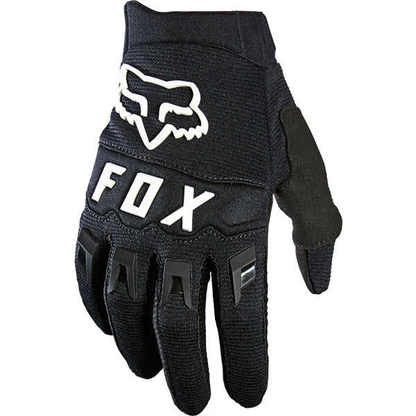 Product image of Youth MX21 DIRTPAW Glove BlackWhite 1 993b26fb 72c4 4d1b b3b4 17b131ec7764 motocross gloves showing fit, construction, and colorway | Available at BTO Sports