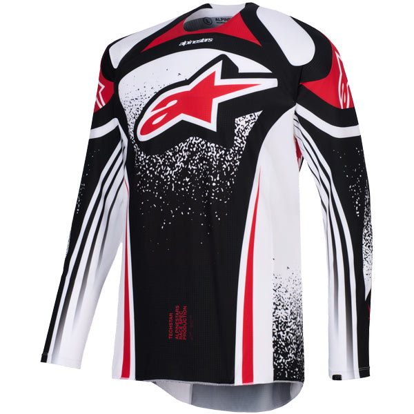 3761026-123-S, Alpinestars, Techstar Nomur Jersey, Black/White/Red, Dark Navy/Orange/UCLA Blue, Deep Purple/Green/Pink Fluo, Light Gray/Red/Black product photo