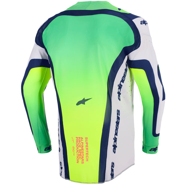 3762026-596-S, Alpinestars, Supertech Vista Jersey, Dark Navy/Hot Coral/Cobalt, Yellow/Purple/Black, Light Gray/Yellow Fluo/Blue, Sizes SM, MD, LG, XL product photo
