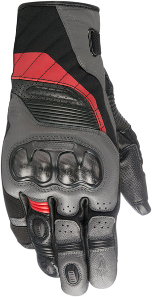Product image of Alpinestars 18 belize drystar glove black anthra red motocross gloves showing fit, construction, and colorway | Available at BTO Sports