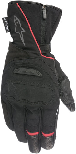 Product image of Alpinestars 18 primer drystar leather glove black red motocross gloves showing fit, construction, and colorway | Available at BTO Sports