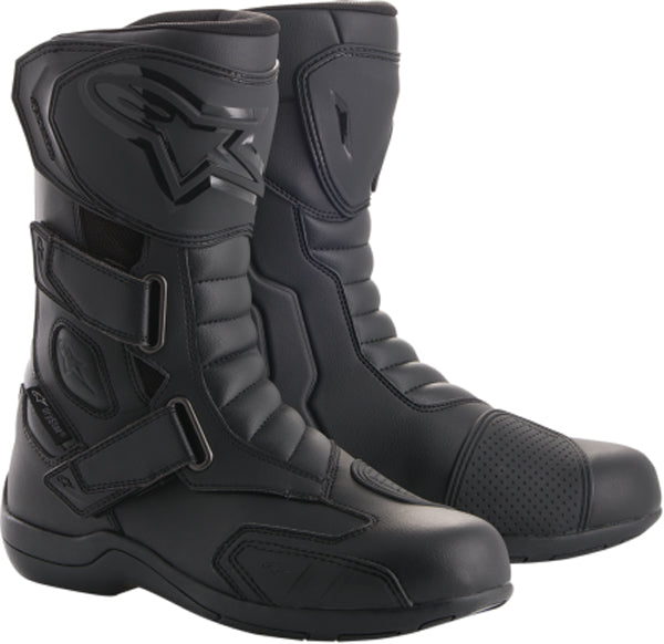 Product image of alpinestars 2018 radon drystar boot black motocross boots showing design and colorway | Available at BTO Sports