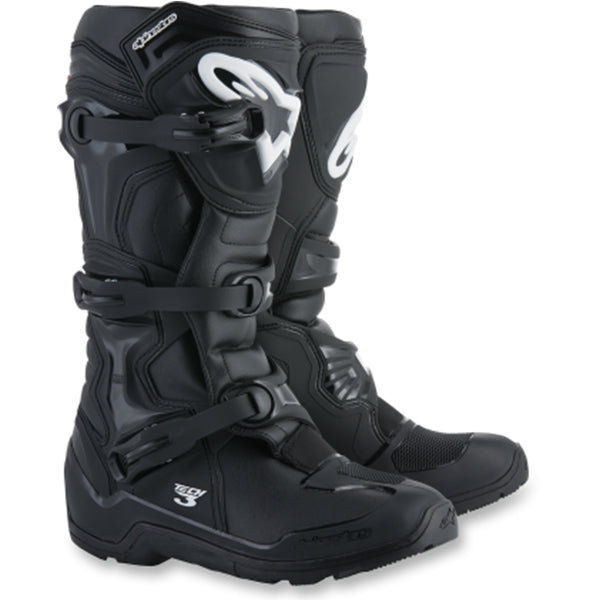 Product image of alpinestars 2018 tech 3 enduro boot black 546bca6c 940f 4f4d 99bc d41bf1a71919 motocross boots showing design and colorway | Available at BTO Sports