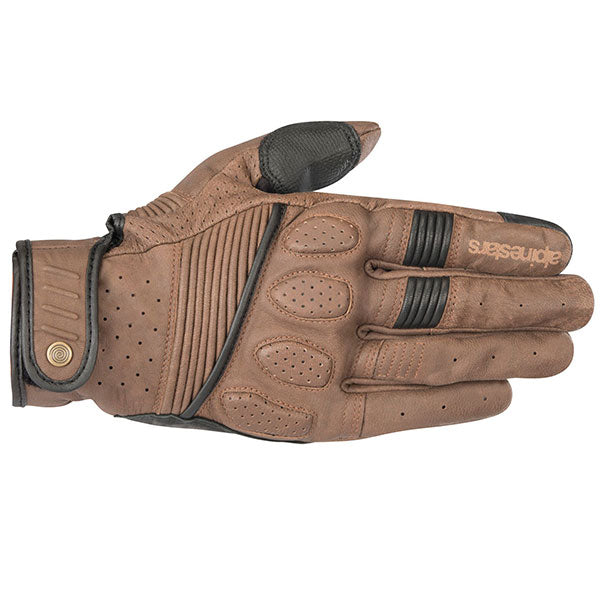 Product image of Alpinestars crazy eight glove brown motocross gloves showing fit, construction, and colorway | Available at BTO Sports