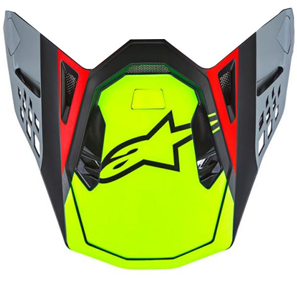 Alpinestars - Supertech S-M10 Replacement VisorMeta Black Matte product view, lightweight off‑road motorcycle helmet with ventilation and impact protection
