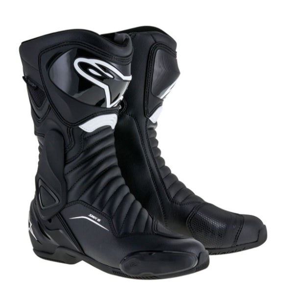 Product image of alpinestars smx6 drystar boots black motocross boots showing design and colorway | Available at BTO Sports