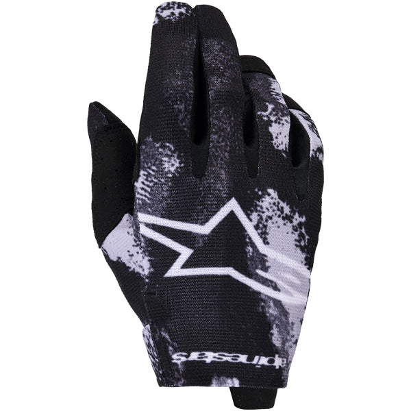 3541824-9080-3XS, Alpinestars, Radar Gloves (Youth), Iron Camo, UCLA Blue/White, Purple/Yellow Fluo, Sizes Y-XS, Y-SM, Y-MD, Y-LG product photo