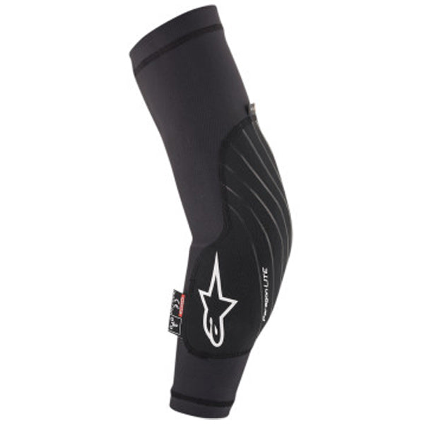Product image of Alpinestars - Paragon Lite Elbow Protector (MTB) SKU:27060240 | Colors: Blk | Sizes: SM–XL | Designed for Mountain Bike, BMX and E-Bike riders | Available at BTO Sports