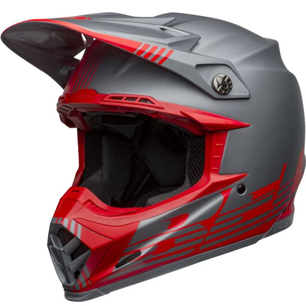Bell Helmets Bell - Moto-9 Flex Louver Helmet off-road motocross helmet, showing aerodynamic shell design, ventilation ports, and secure retention system built for rider comfort and protection. SKU 07122610.