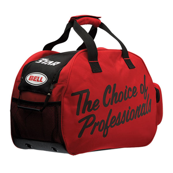 Bell Helmets Bell - Zippered Helmet Bag motorcycle helmet in red, showing aerodynamic shell design, ventilation ports, and secure retention system built for rider comfort and protection. SKU 08043613.