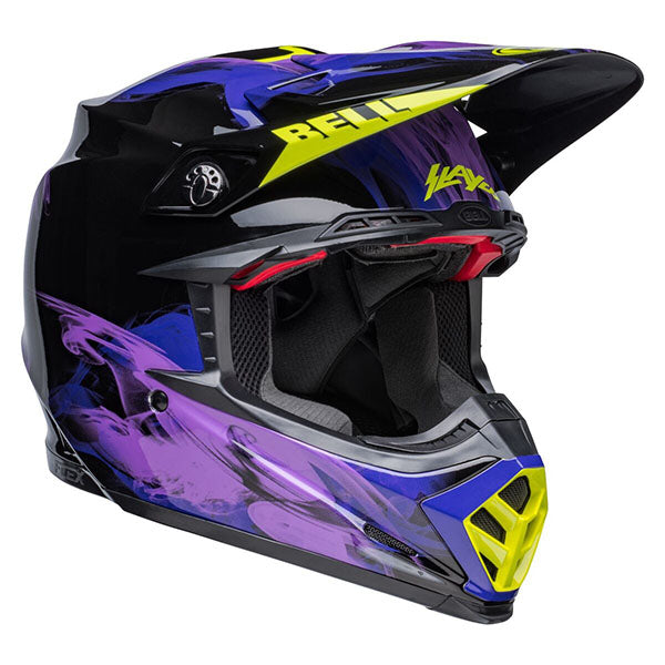 Bell Helmets Bell - Moto-9S Flex Slayco Helmet off-road motocross helmet, showing aerodynamic shell design, ventilation ports, and secure retention system built for rider comfort and protection. SKU 07136074.