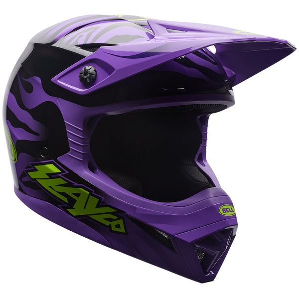 Bell MX-10 MIPS Slayco Helmet Youth in Black/Purple, view 3, SKU 7208546