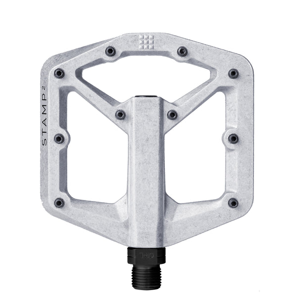 Crankbrothers - Stamp 2 Platform Pedals (MTB) - Raw Silver - 9/16" - SKU: 16364