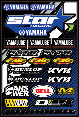 D'Cor Visuals - Team Star Racing Yamaha Decal Sticker Sheet