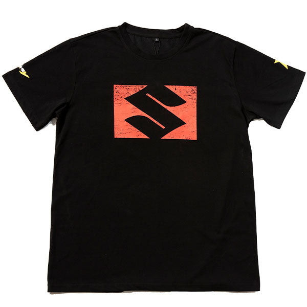 High-resolution studio image of D'Cor Visuals Suzuki Bold T-Shirt; showing long-sleeve cut, printed graphics, and crew neckline; SKU 862-81121M