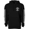 studio product photo of dirt bike kidz fully pinned hoodie in Black, size MD for dirt bike, motocross, off-road. SKU 325-00039M
