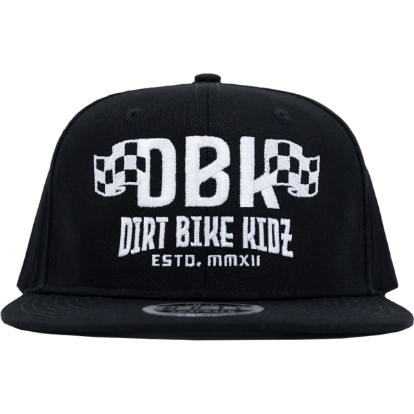studio product photo of Dirt Bike Kidz dirt bike kidz til the end 4fifty hat black in Black for dirt bike, motocross, off-road. SKU 325-00048