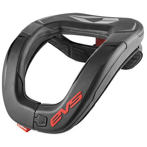 Studio product photo of EVS R4 Neck Brace — color: Black, SKU 663-2359 on a white background, suitable for motocross and powersports use.