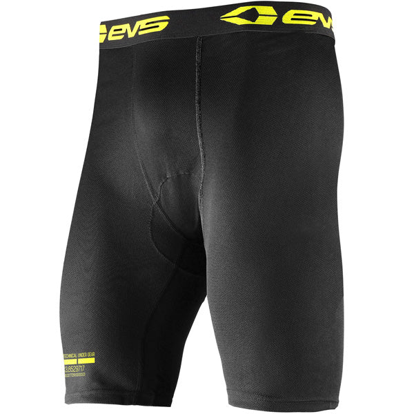 EVS TUG Vented Short product image in S sizes Black SKU 663-4255S. Base Layer Shorts | Available at BTO Sports