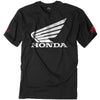 High-resolution studio image of Factory Effex Honda Big Wing T-Shirt; showing tee fit, printed graphics, and crew neckline; SKU 21-87312