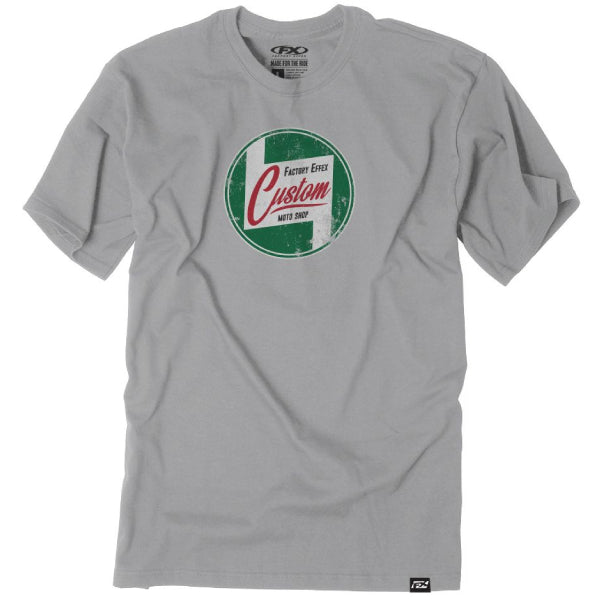 High-resolution studio image of Factory Effex FX Oiled T-Shirt; showing tee fit, printed graphics, and crew neckline; SKU 25-877; Colors: MD, LG, XL, 2XL