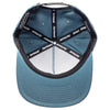 Inside view of Fasthouse Spanner Hat SKU 3210050 – black interior taping with repeating Fasthouse branding, structured six-panel motocross cap design.