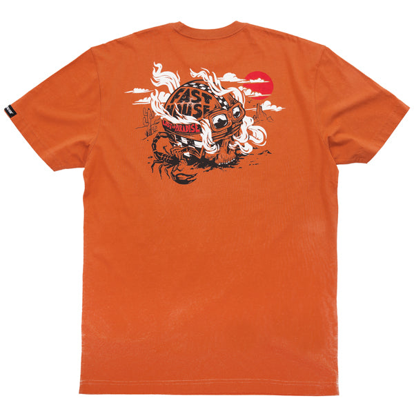 Crisp studio image on a white background of Fasthouse Stinger Tee; showing tee fit, printed graphics, and crew neckline; SKU 3211120104; Sizes: S-3XL