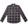 Clean studio shot of Fasthouse Saturday Night Special Flannel; showing flannel shirt fit, button front, and plaid pattern; SKU 3297920304; Sizes: S-3XL