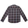 Professional studio photo of Fasthouse Saturday Night Special Flannel; showing flannel shirt fit, button front, and plaid pattern; SKU 3297920304