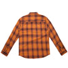 Professional studio photo of Fasthouse Saturday Night Special Flannel; showing flannel shirt fit, button front, and plaid pattern; SKU 3297920304