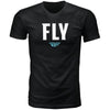 Clean studio shot of Fly Racing WFH Tee; showing tee fit, printed graphics, and crew neckline; SKU 352-0156S; Colors: GREY, BLACK, RED, BLUE