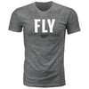 High-resolution studio image of Fly Racing WFH Tee; showing tee fit, printed graphics, and crew neckline; SKU 352-0156S; Colors: GREY, BLACK, RED, BLUE