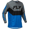Studio view of fly-racing-2026-kinetic-jersey, in Black and Grey, on a white studio background, (SKU 379-420L) | SKU: 379-420L | Available at BTO Sports