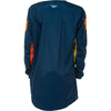 Studio view of fly-racing-2026-kinetic-jersey-youth, in Navy and Orange, on a white studio background, (SKU 379-424YM) | SKU: 379-424YM | Available at BTO Sports