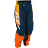 Fly Racing Kinetic Pants (Youth) side view Colors: Nvy Blue/Orange SKU:379-434 | Available at BTO Sports.