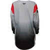Studio view of fly-racing-kinetic-dbk-jersey-youth, in Grey and Black and Red, on a white studio background, (SKU 379-520YM) | SKU: 379-520YM | Available at BTO Sports