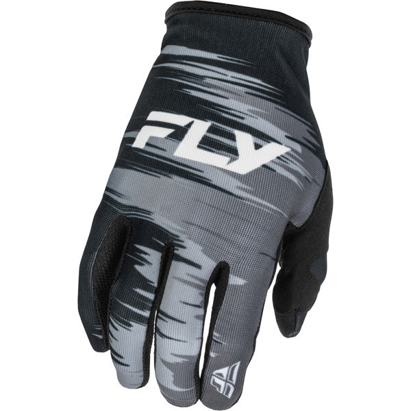 Fly Racing Lite Gloves (Womens) side view Colors: Black/Grey/Wht Sizes: XS to 2X SKU:379-610 | Available at BTO Sports.
