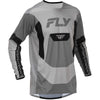 Studio view of Fly Racing Fly Racing - Lite Jersey, in Grey and Black, lightweight, breathable fabric, on a white studio background, for motocross / off‑road use, (SKU 379-720S) | SKU: 379-720S | Available at BTO Sports