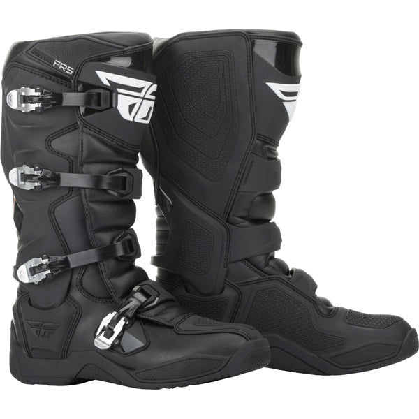 Product image of fly racing fr5 boots black10 48d28622 8ba7 4b3e 8990 6b05c9ae4abe motocross boots showing design and colorway | Available at BTO Sports