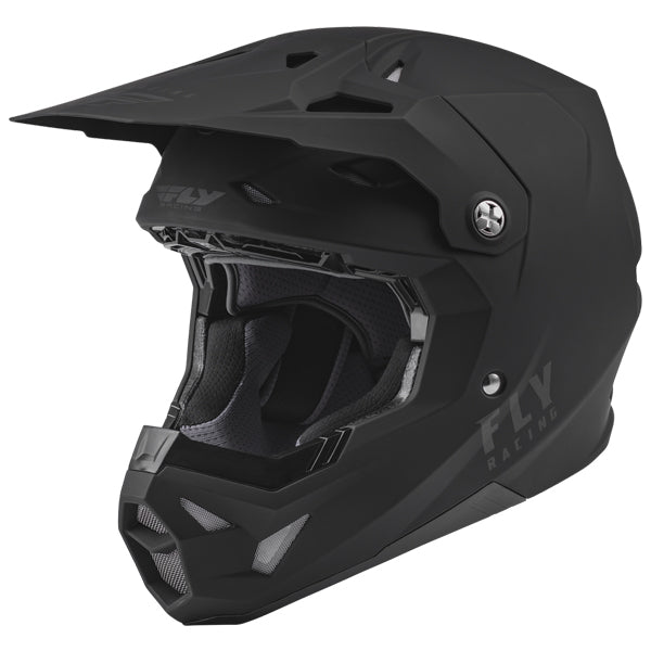 studio product photo of Fly Racing in Matte Black for motocross helmet, dirt bike, motocross, off road. SKU 73-002YL.