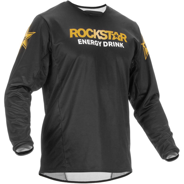 375-023 - Fly Racing - Kinetic Rockstar Jersey - Black Gold - Front product view