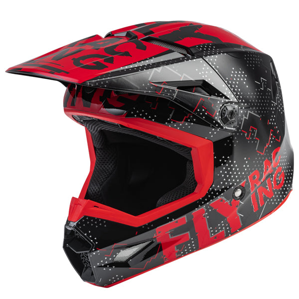 studio product photo of Fly Racing in BLACK/RED for motocross helmet, dirt bike, motocross, off road. SKU 73-349YS.