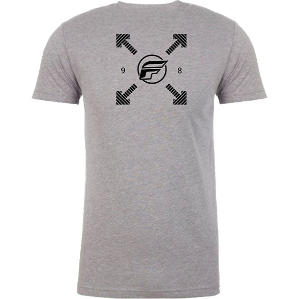 High-resolution studio image of Fly Racing Fly Lost Tee (Youth); showing tee fit, printed graphics, and crew neckline; SKU 354-0322YS